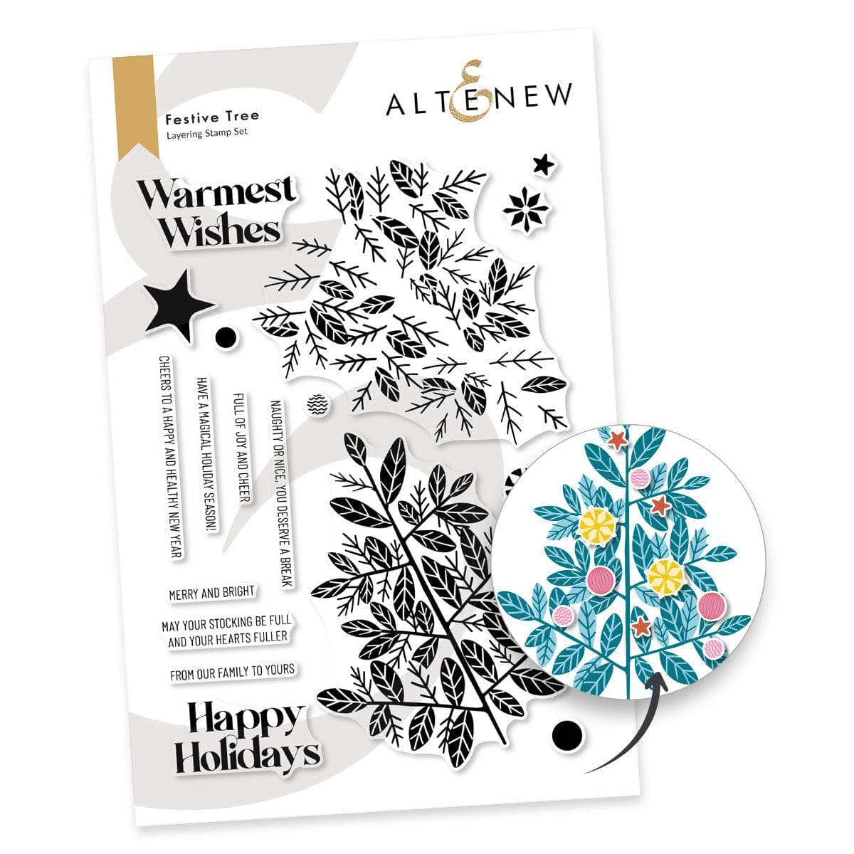 altenew-festive-tree-stempelset-weihnachten-baum-19-teilig image 1