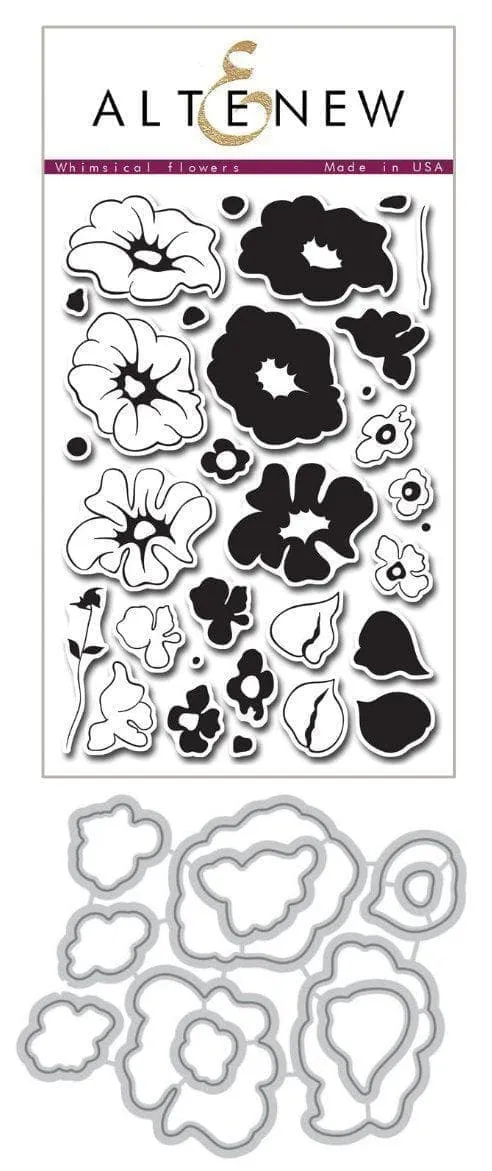 altenew-whimsical-flowers-stempelset-stanzen-bundle-blumen image 1