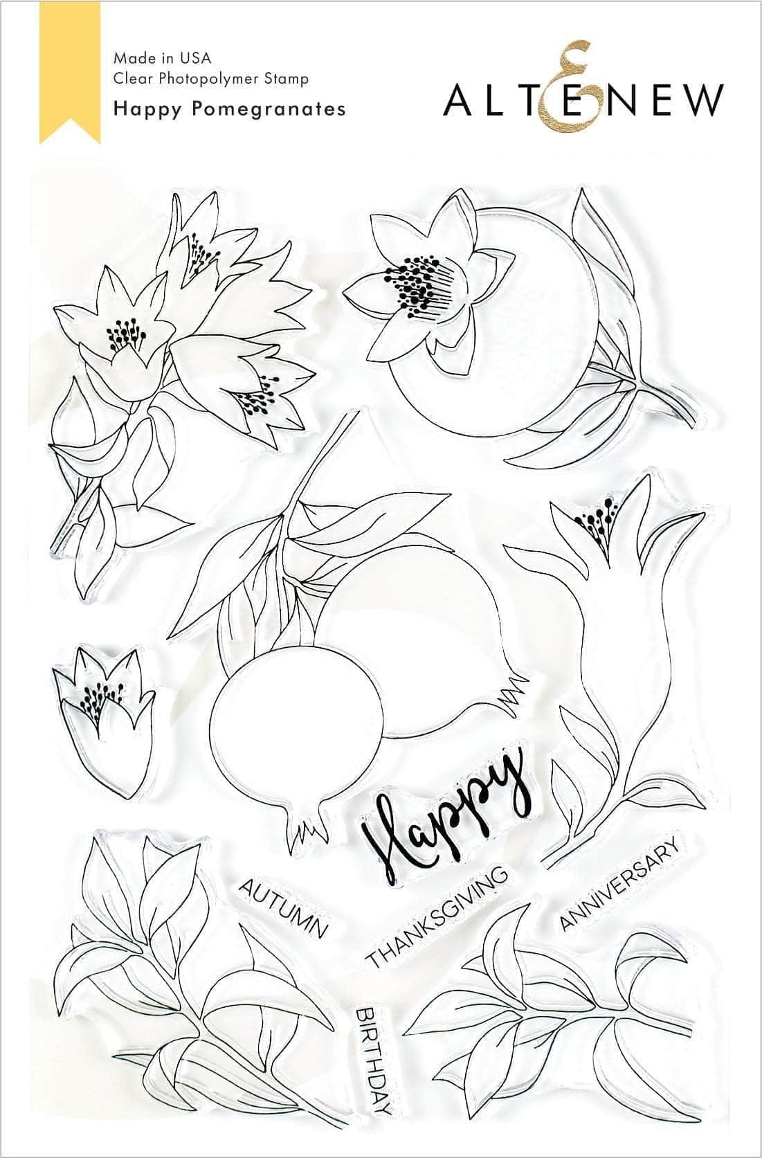 altenew-happy-pomegranates-stempelset-granatapfel-6x8 image 1