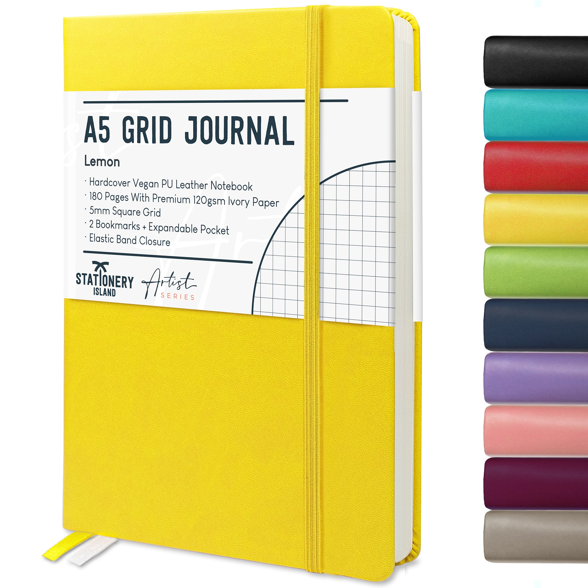 stationery-island-journals-a5-grid-journal-notizbuch-schwarz-kariert image 8