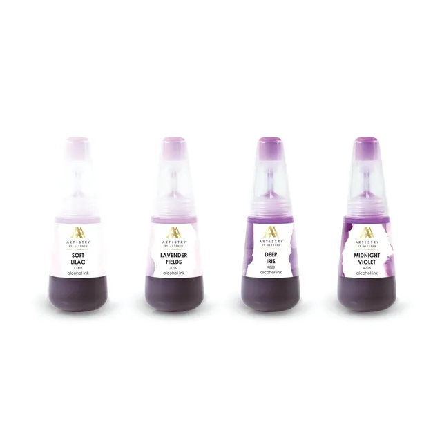 altenew-shades-of-purple-alcohol-ink-set-lila-4x30ml image 1