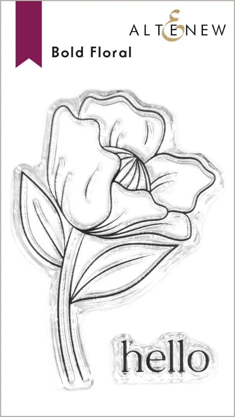 altenew-bold-floral-mini-stempelset-hello-2x3-blumen image 1