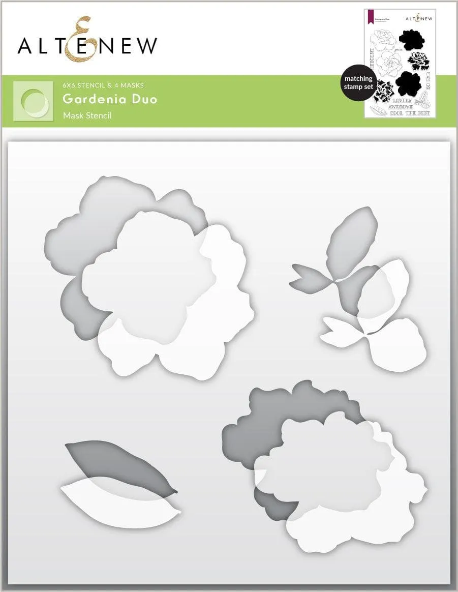altenew-gardenia-duo-maskierschablone-schablone-6x6-blumen image 1