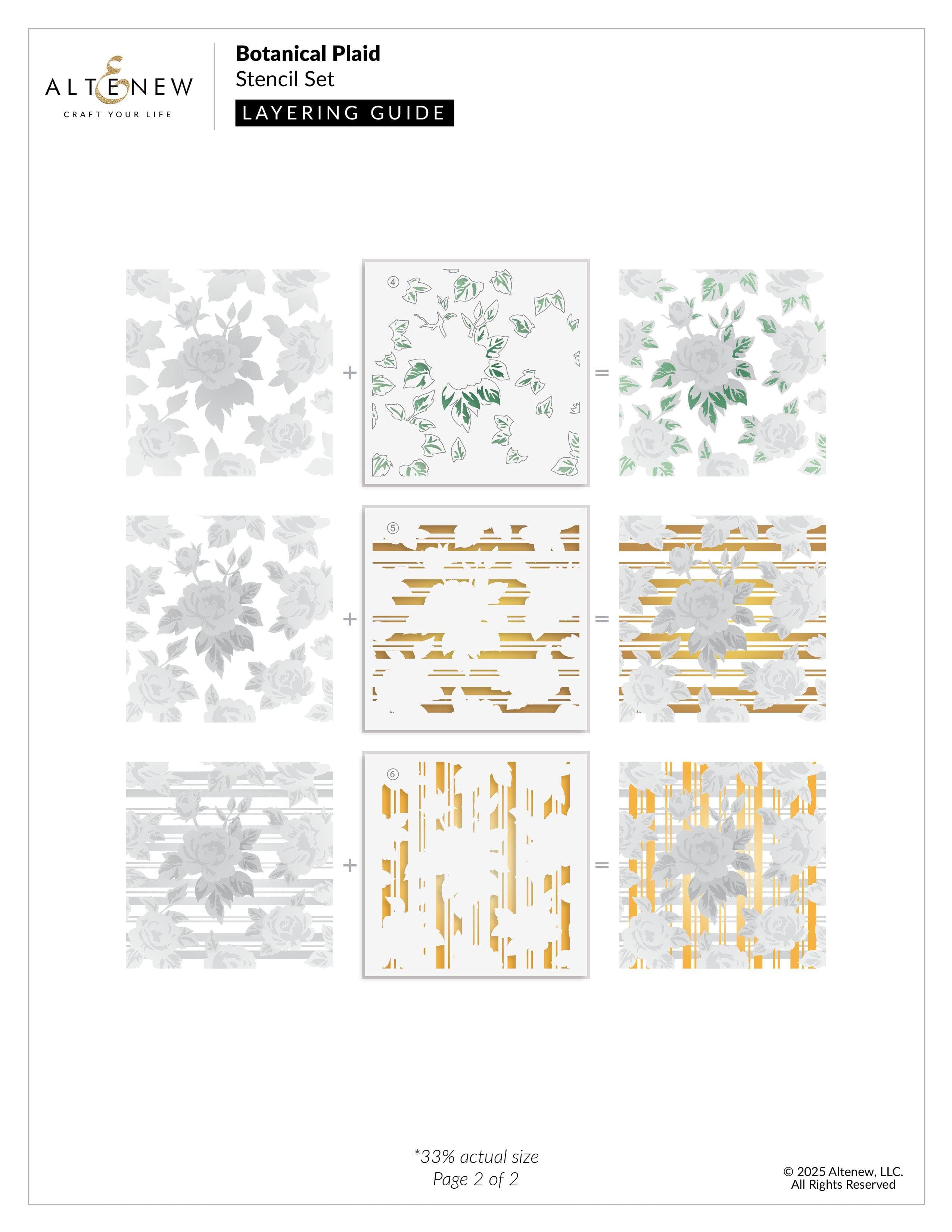 altenew-botanical-plaid-schablone-6x6-complete-bundle image 4