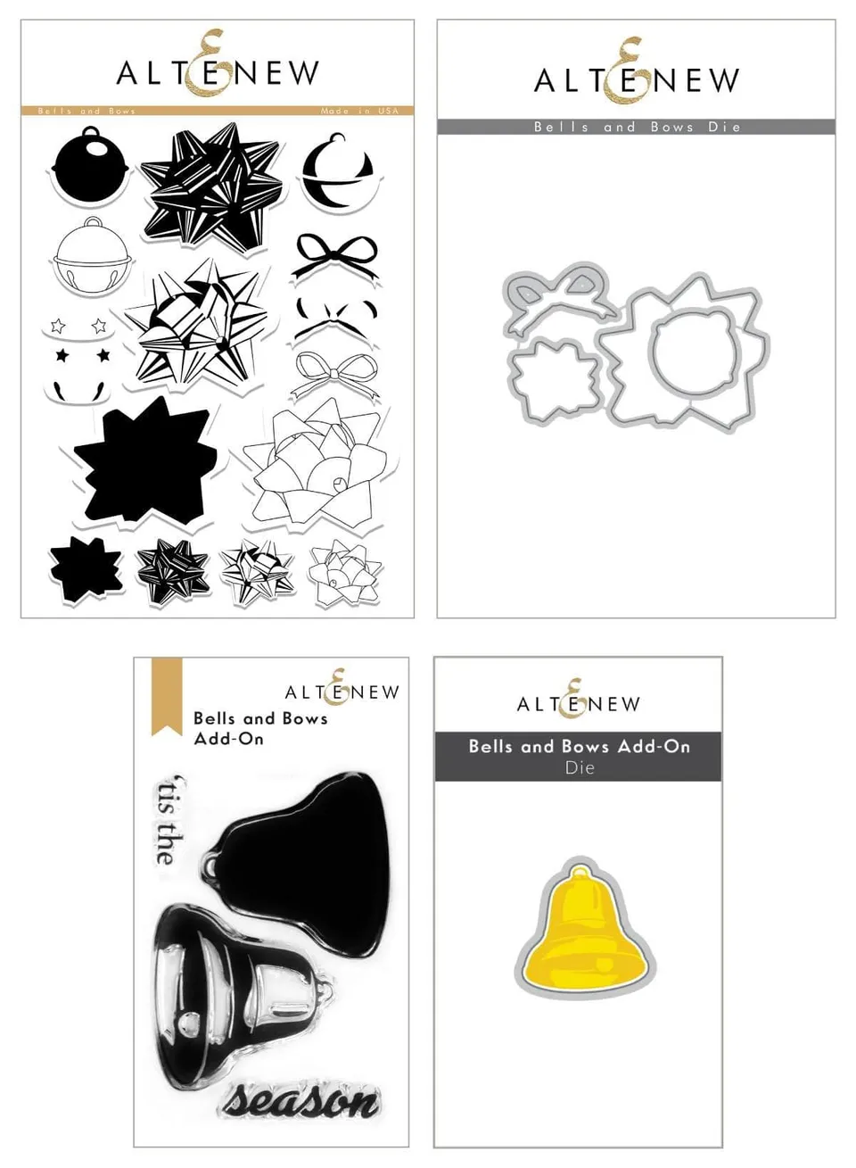 altenew-bells-and-bows-stempel-stanzen-set-weihnachten image 1