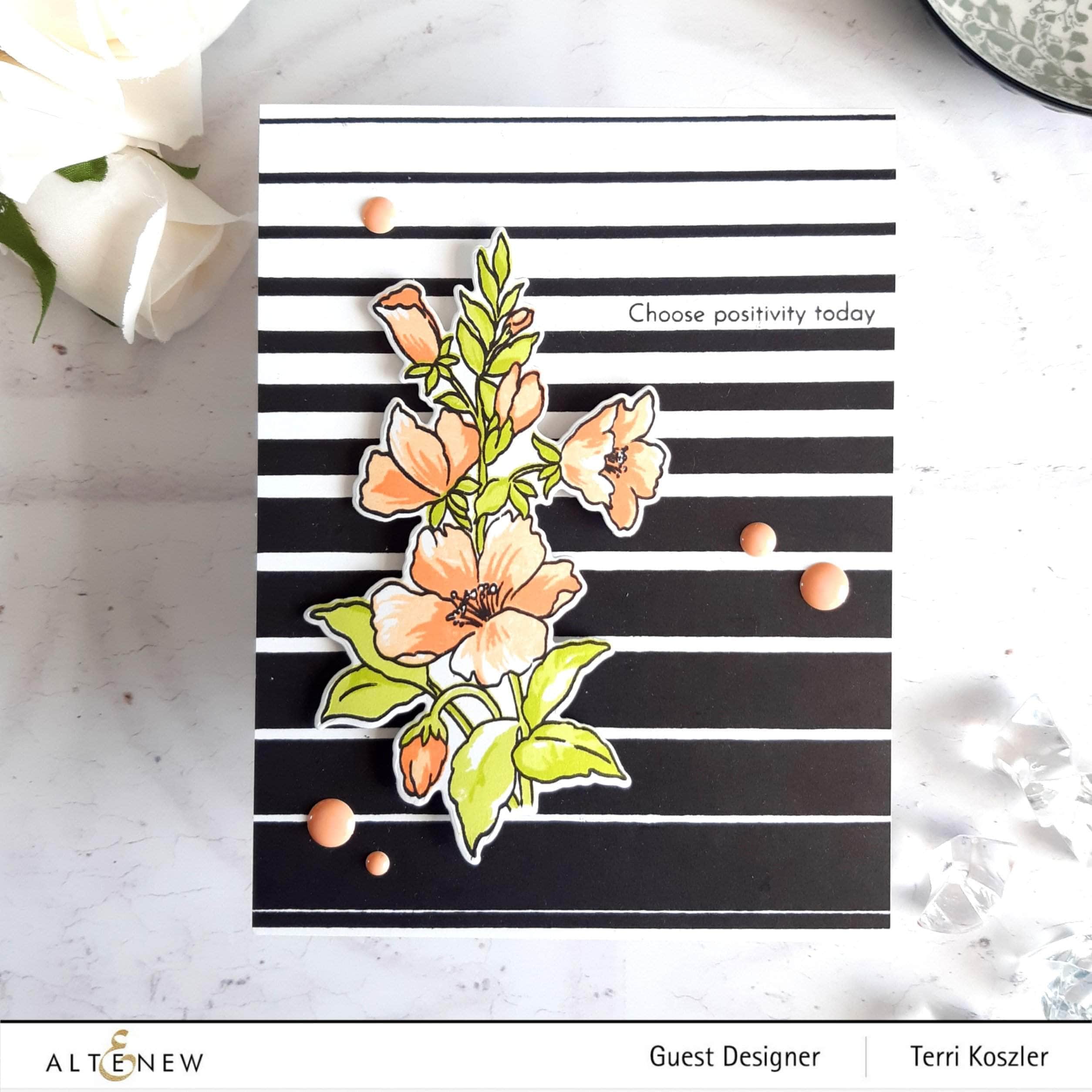 altenew-positive-vibes-stempelset-blumenranke-15x20 image 4