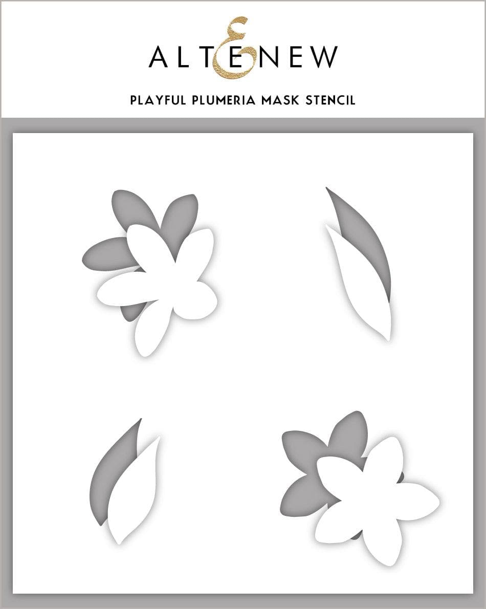 altenew-playful-plumeria-mask-stencil-schablone-6x6 image 1