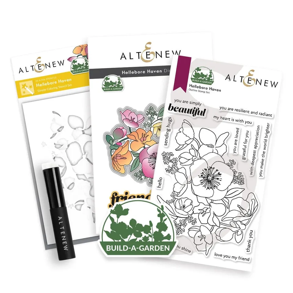 altenew-build-a-garden-hellebore-haven-stempelset-nieswurz-4in1 image 1
