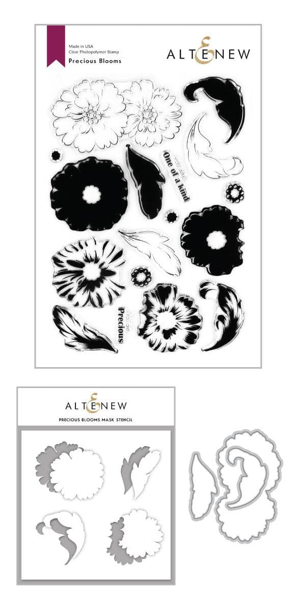 altenew-stencils-precious-blooms-schablone-floral-mask image 1