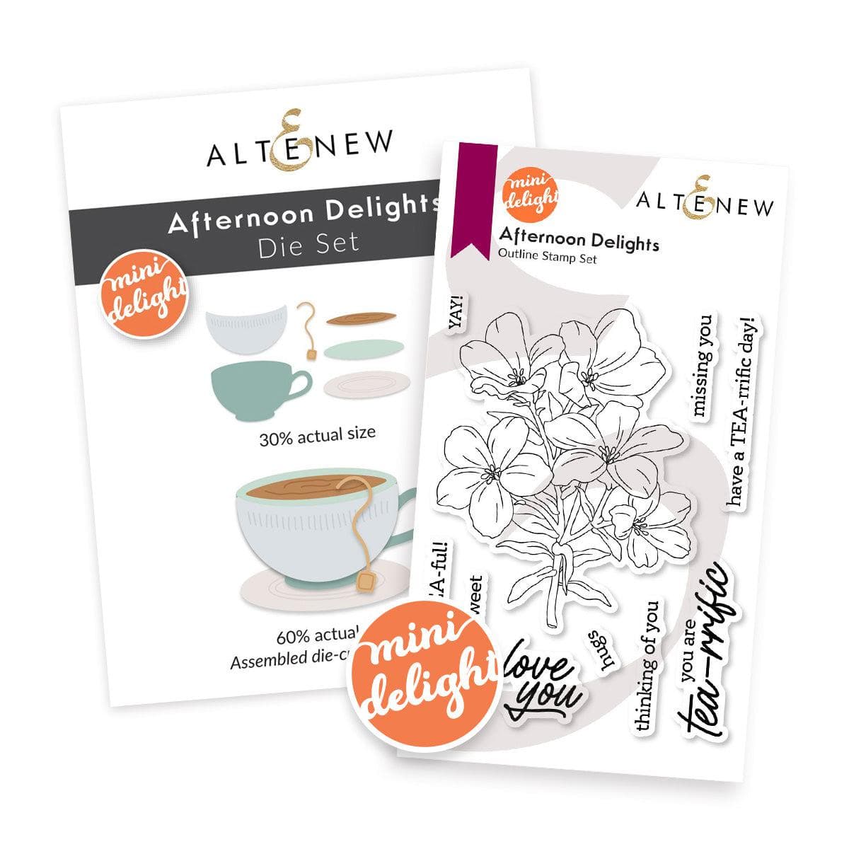 altenew-stamps-mini-delight-afternoon-delights-stempel-stanzen-set image 1