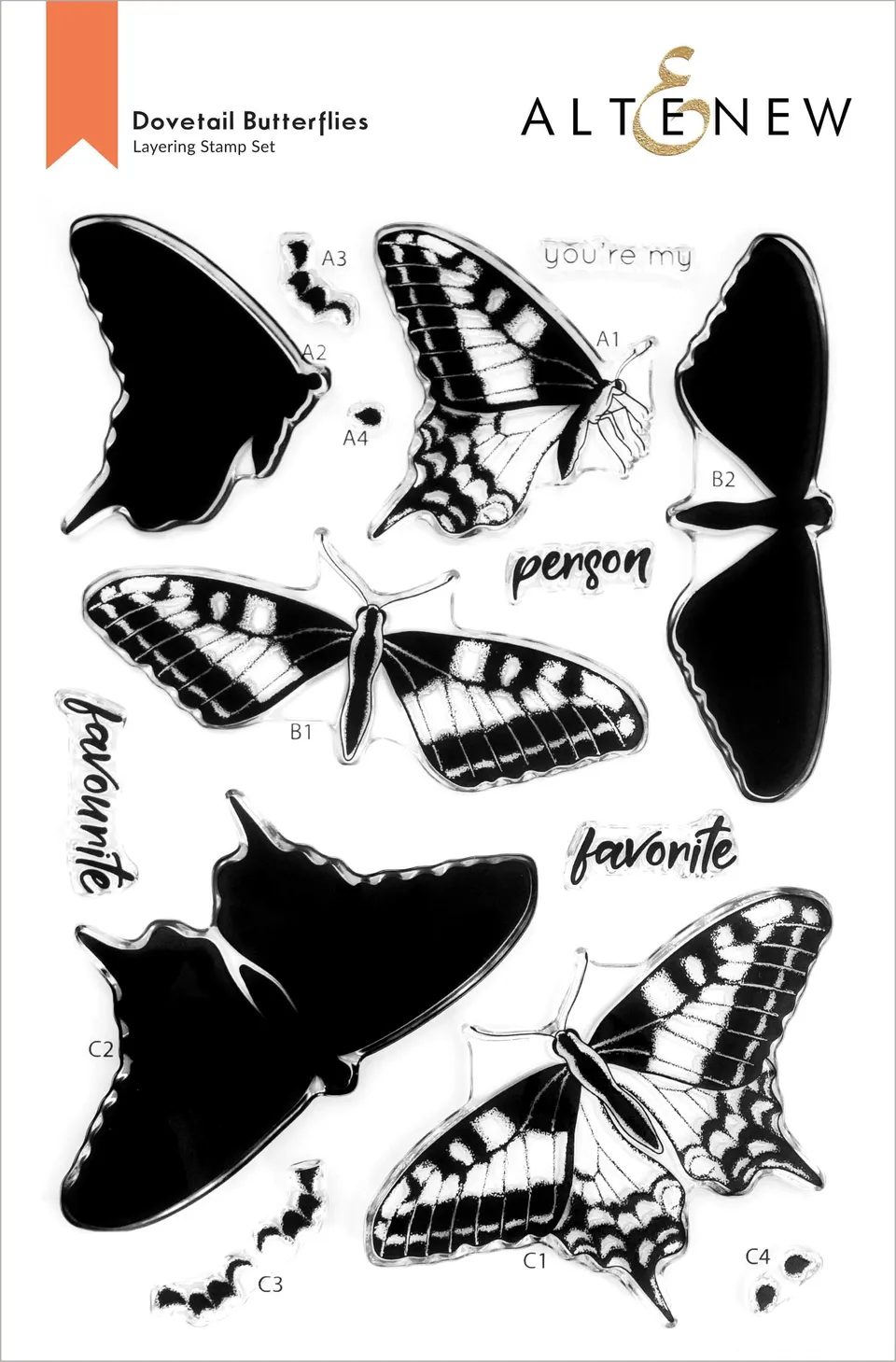 altenew-dovetail-butterflies-stempelset-schmetterling-10-teilig image 1