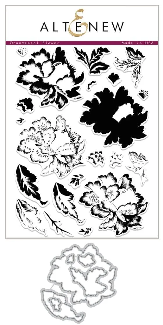 altenew-ornamental-flower-stempelset-stanzen-komplettbundle-floral image 1
