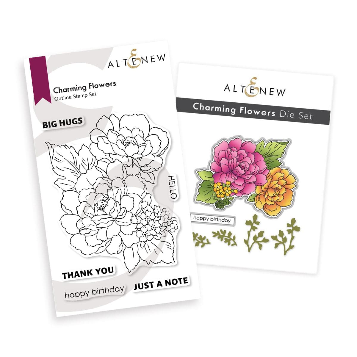 altenew-charming-flowers-stempelset-stanzen-komplett-set-blumen image 1