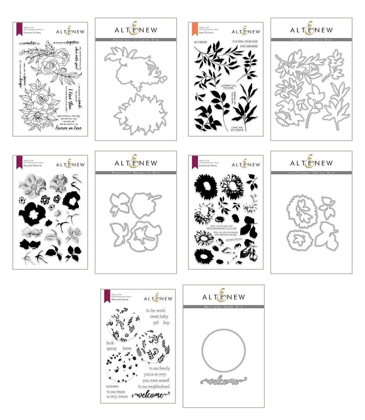 altenew-welcome-reverie-stempel-stanzen-bundle-10-teilig-floral image 1