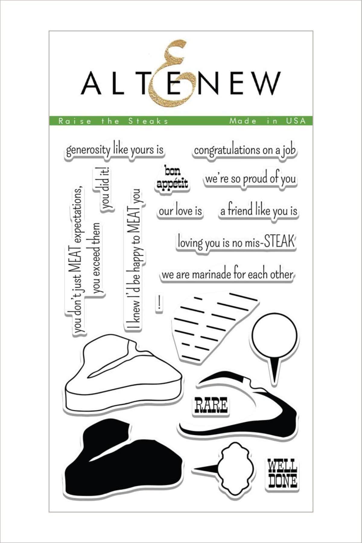 altenew-raise-the-steaks-stempelset-clear-stamps-20-tlg-4x6 image 1