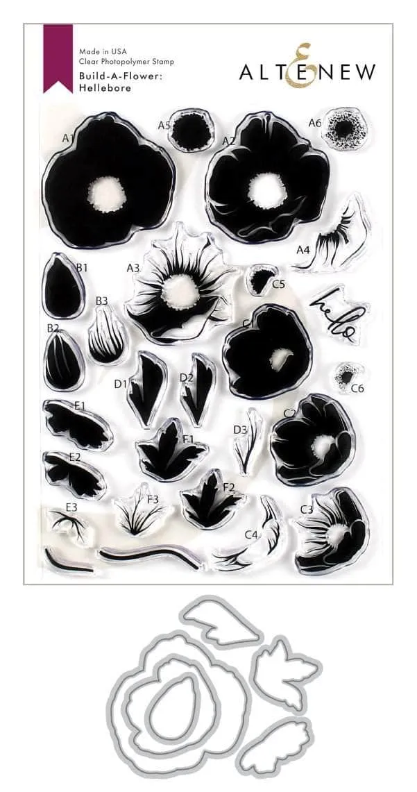 altenew-build-a-flower-hellebore-stempel-stanzen-set image 1
