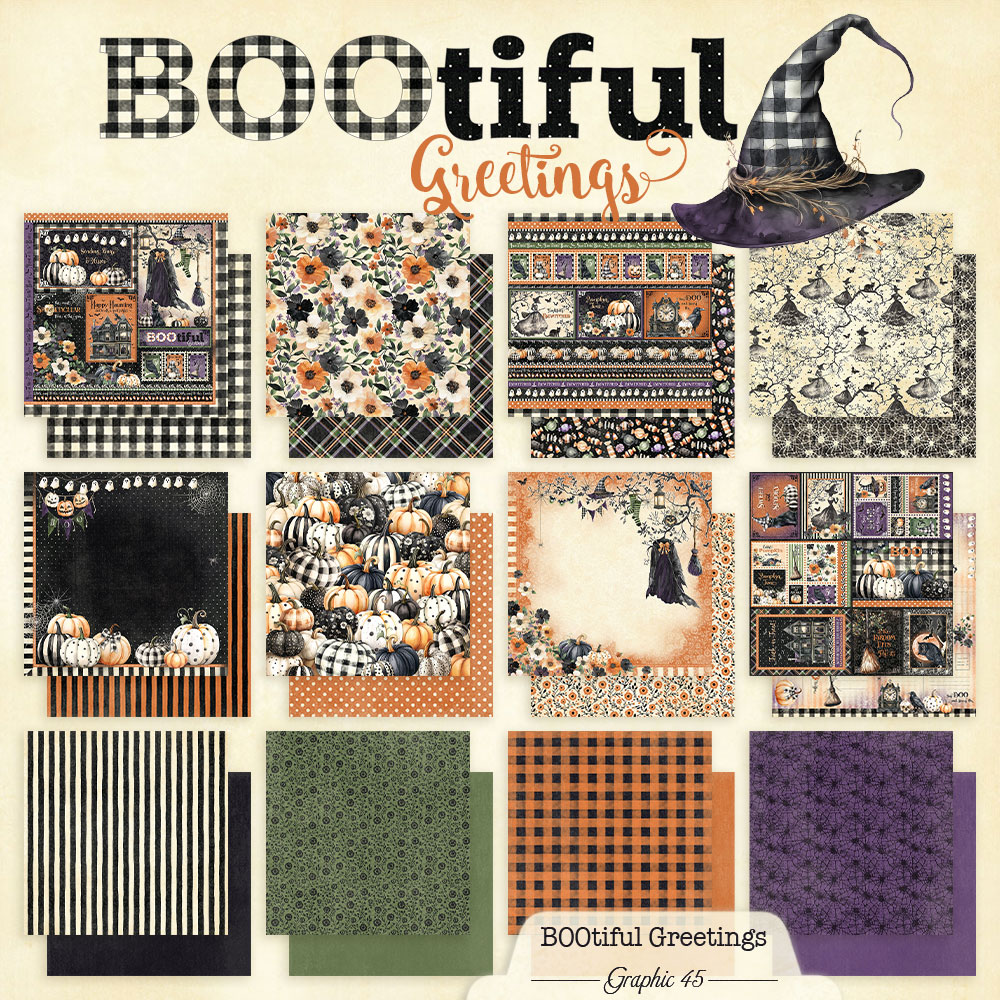 graphic-45-bootiful-greetings-8x8-papier-24-blatt-halloween image 2