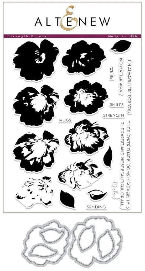 altenew-strength-blooms-stempel-stanzen-komplett-set image 1