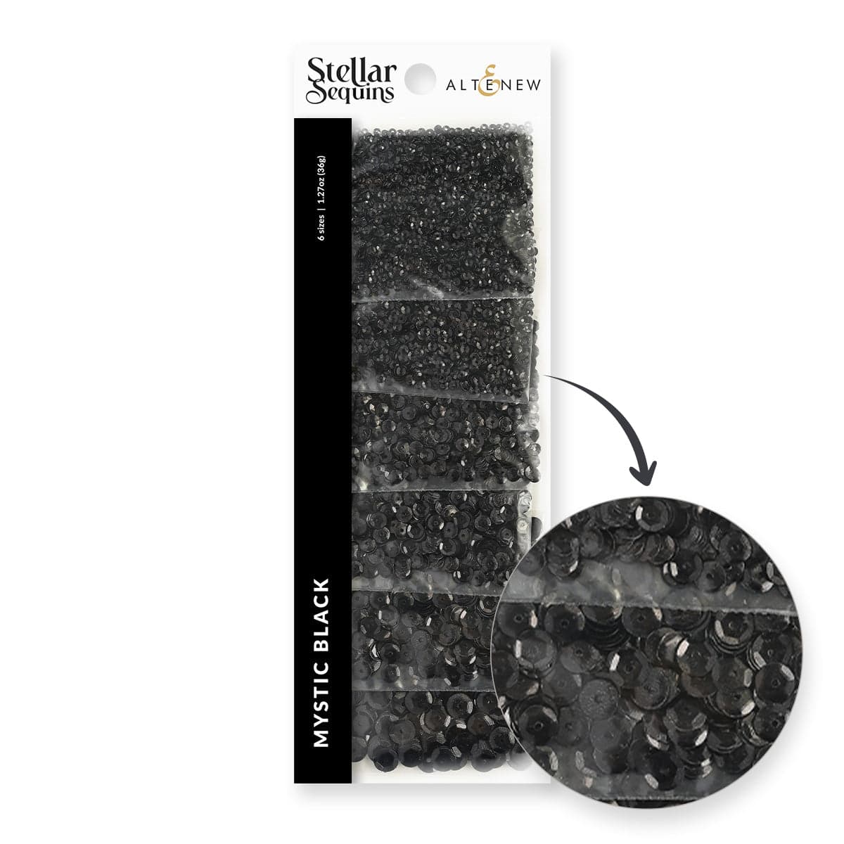 altenew-mystic-black-stellar-sequins-pailletten-schwarz-36-g image 1