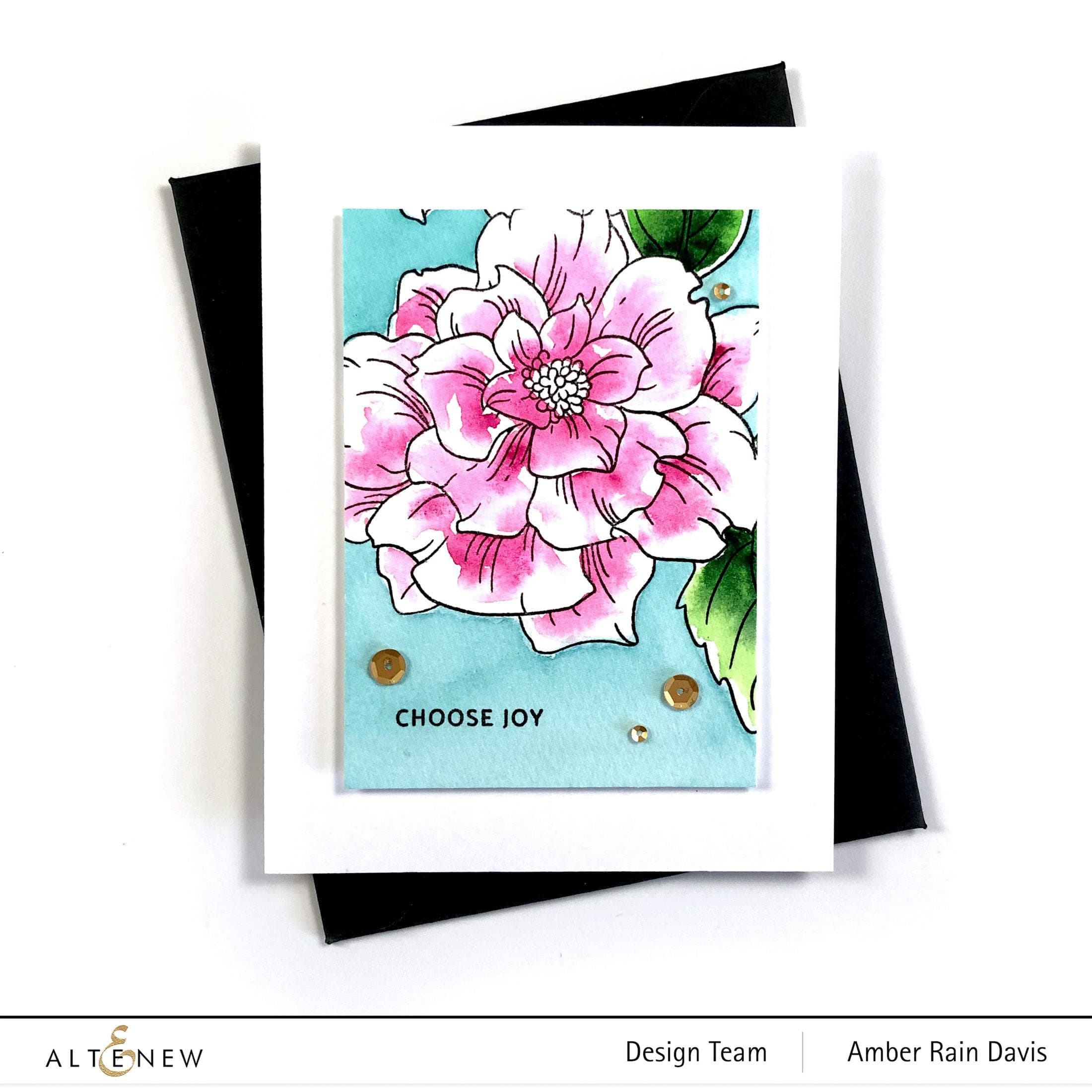 altenew-courageous-you-schablone-blumen-coloring-stencil image 8