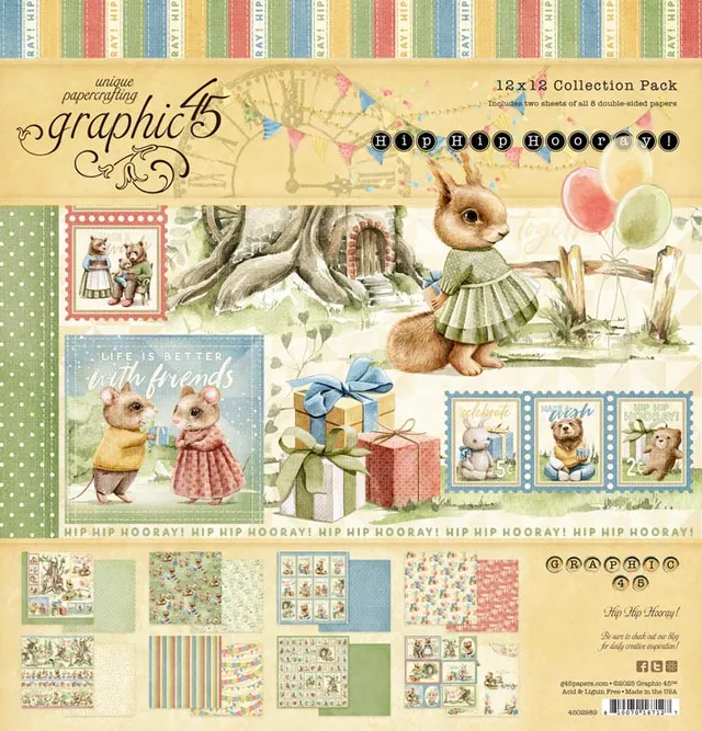 graphic-45-hip-hip-hooray-12x12-collection-pack-papier image 1
