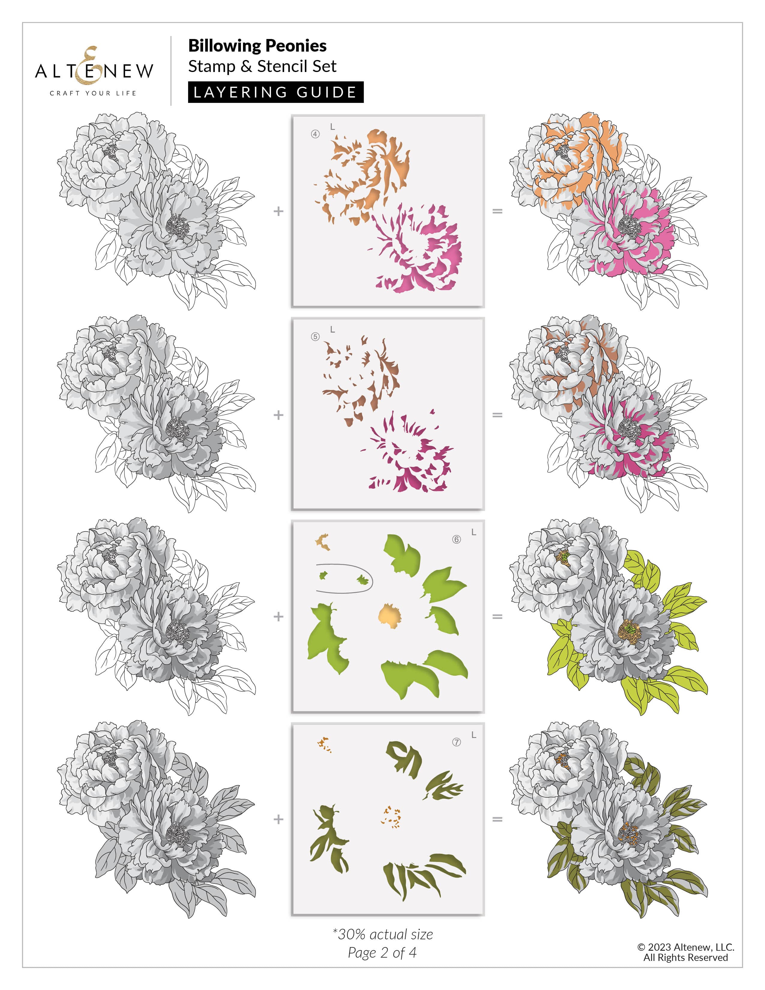 altenew-billowing-peonies-schablonen-set-12in1-pfingstrose image 5