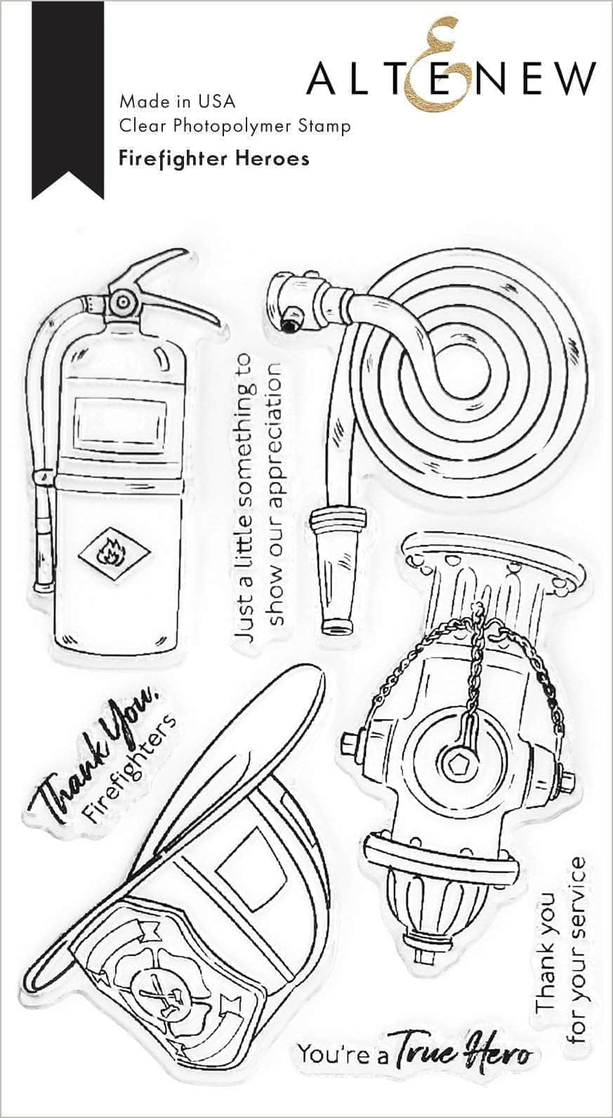 altenew-firefighter-heroes-stempelset-feuerwehr-clear-stamps-4x6 image 1