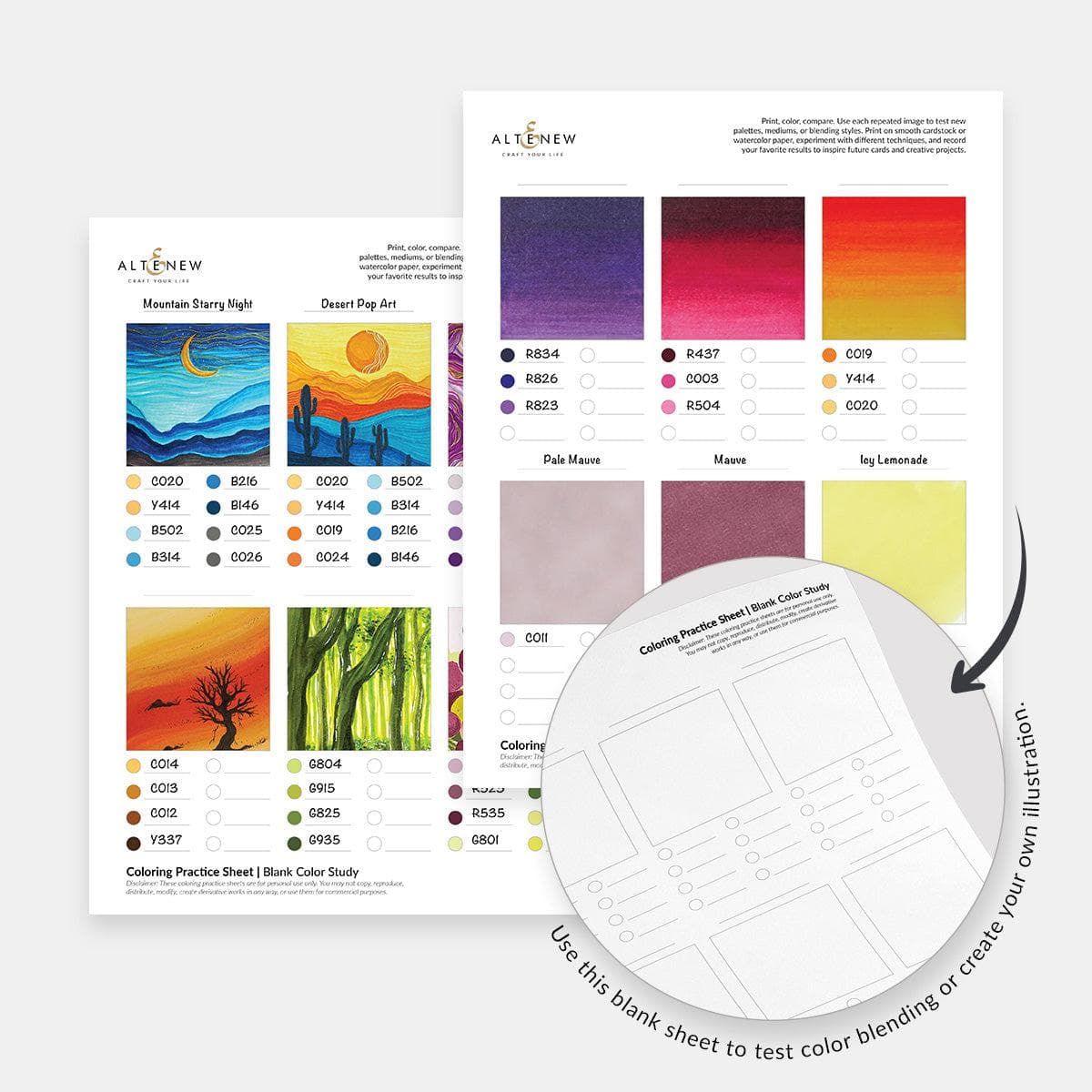 altenew-coloring-practice-sheets-vol-1-printable-6-seiten image 4