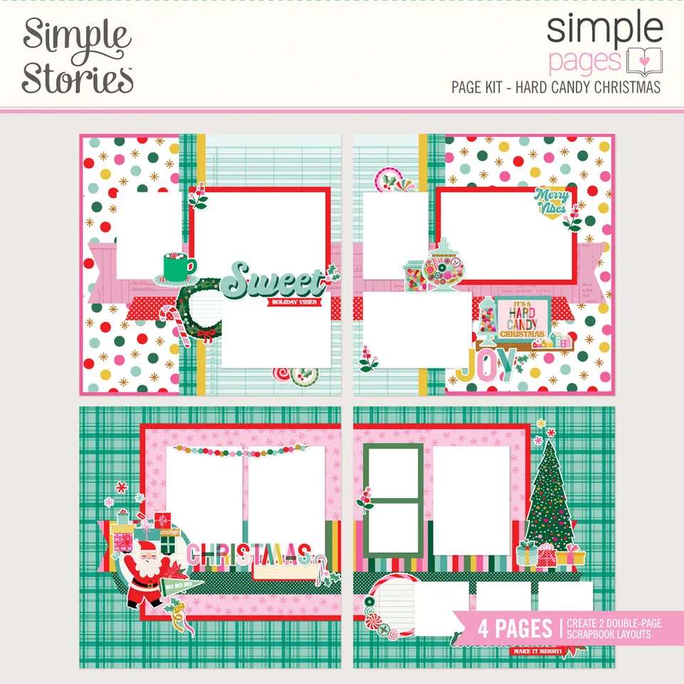 simple-stories-hard-candy-christmas-page-kit-12x12-set image 1