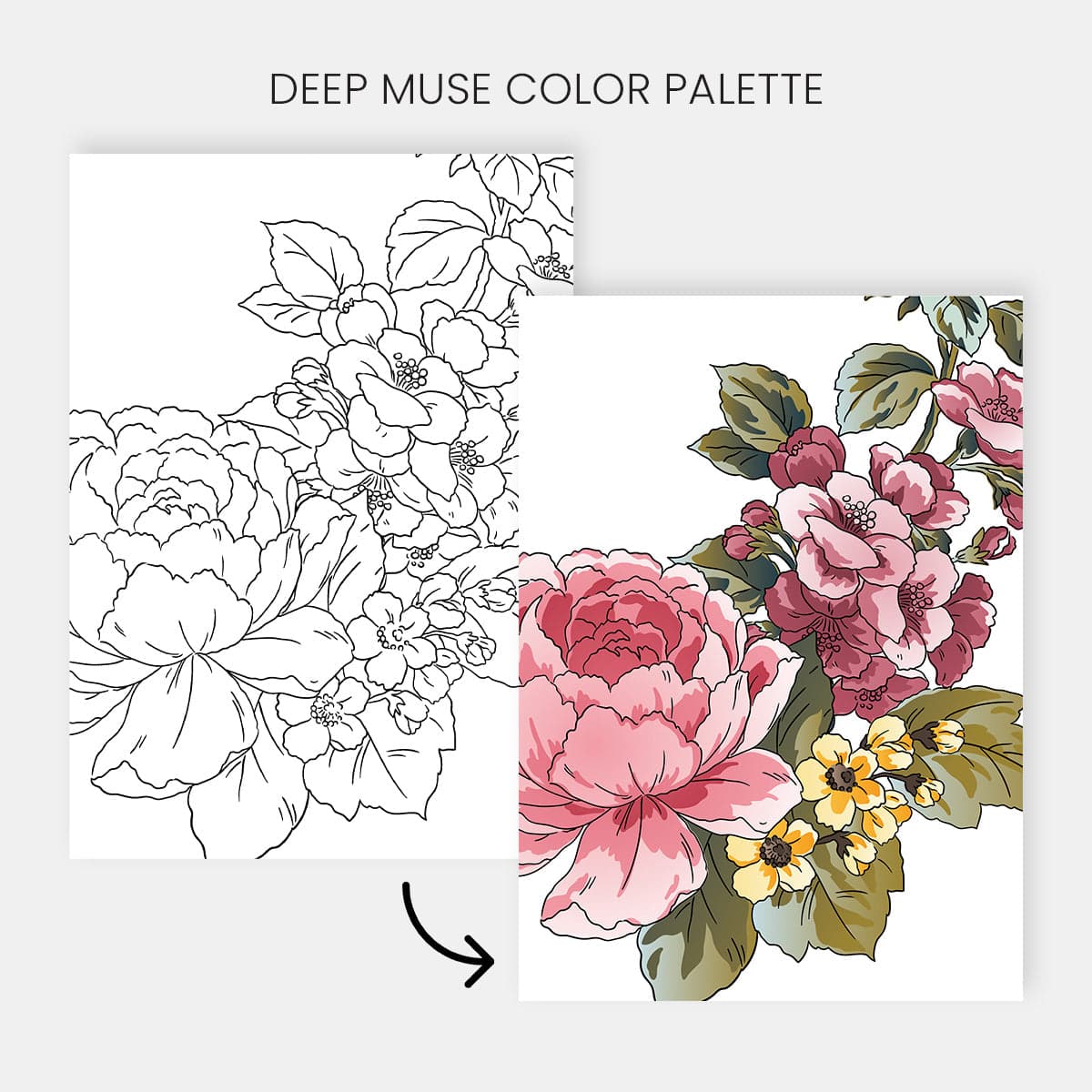 altenew-coloring-essentials-watercolor-ausmalbilder-blumen-5x7-pdf image 3