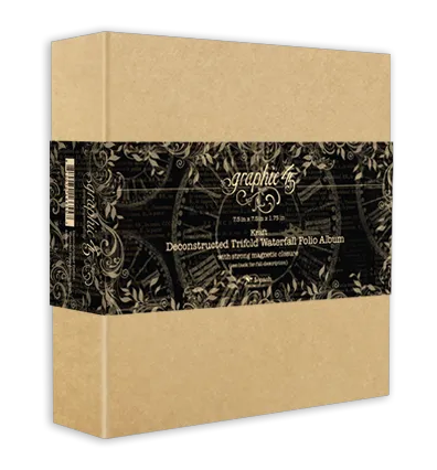 graphic-45-waterfall-folio-album-kraft-7-5x7-5-bastelalbum image 1