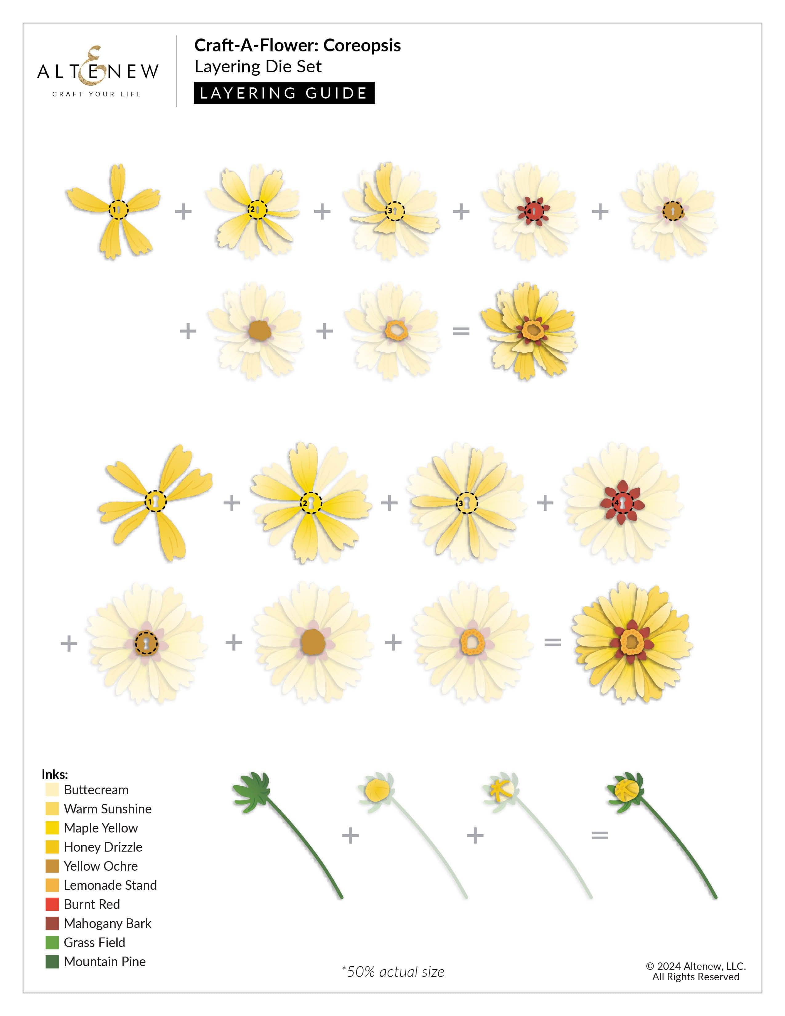 altenew-craft-a-flower-coreopsis-stanzset-blume-11-tlg image 3