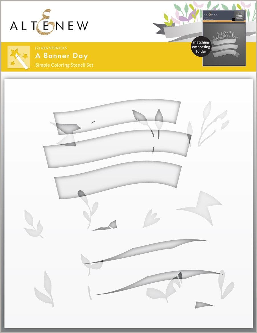 altenew-a-banner-day-schablone-stencil-set-2-in-1 image 1