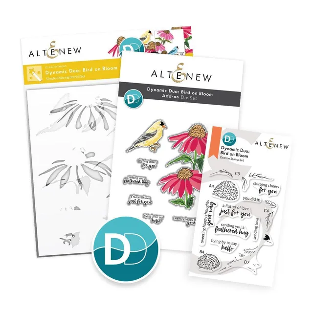 altenew-dynamic-duo-bird-on-bloom-stanze-stempel-bundle image 1