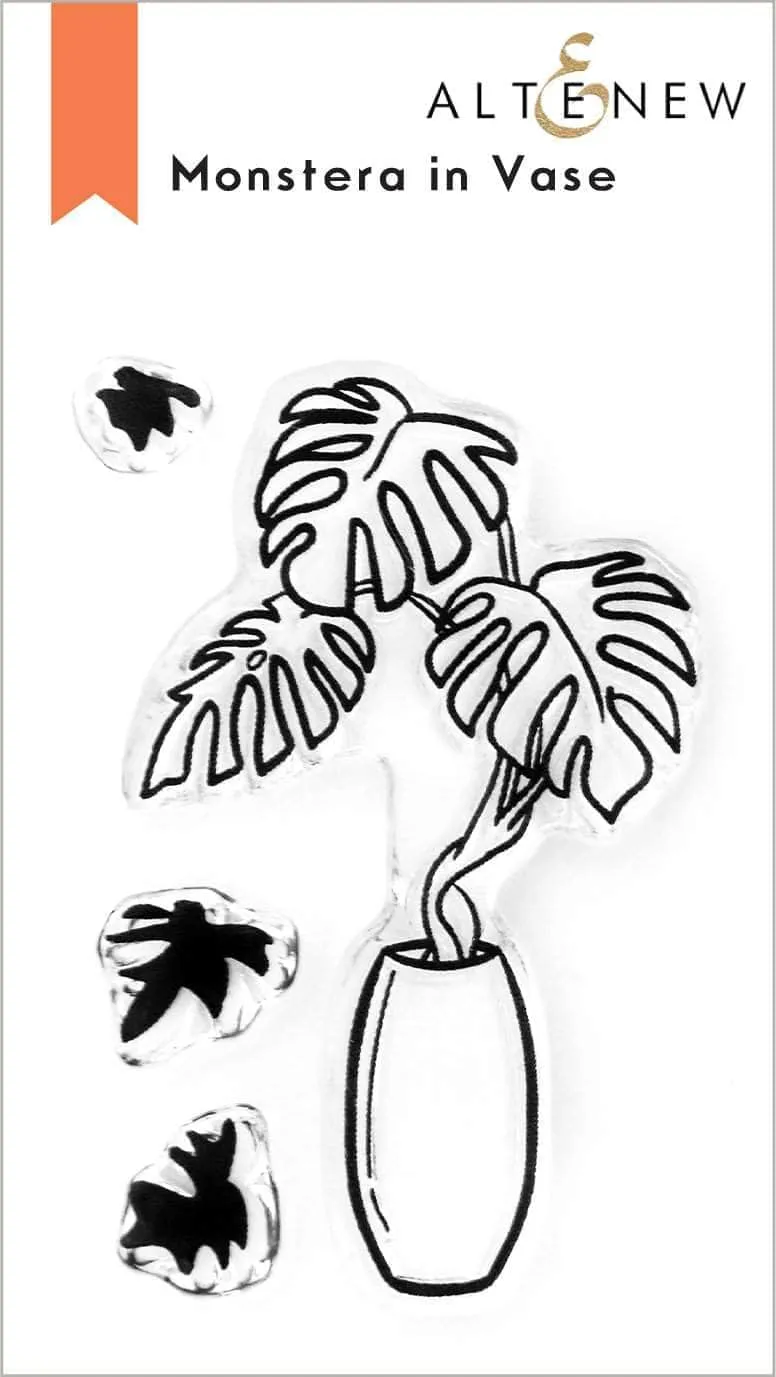 altenew-monstera-in-vase-stempelset-pflanzen-2x3 image 1