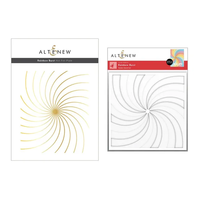 altenew-rainbow-burst-hot-foil-plate-stencil-set-6x6 image 1