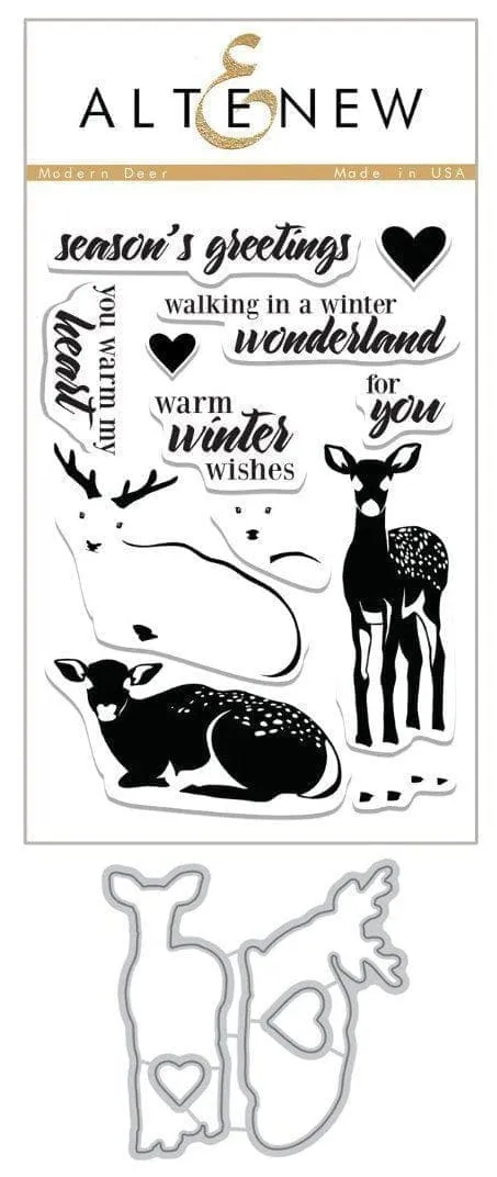altenew-modern-deer-stempel-stanzen-bundle-winter image 1