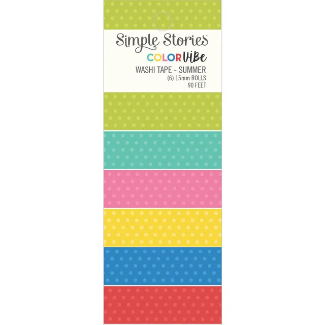 simple-stories-color-vibe-washi-tape-summer-6-rollen-15-mm image 1