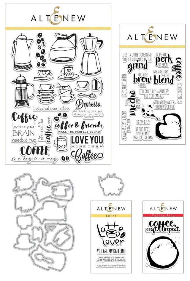 altenew-coffeeholic-stamp-die-bundle-stempelset-kaffee image 1