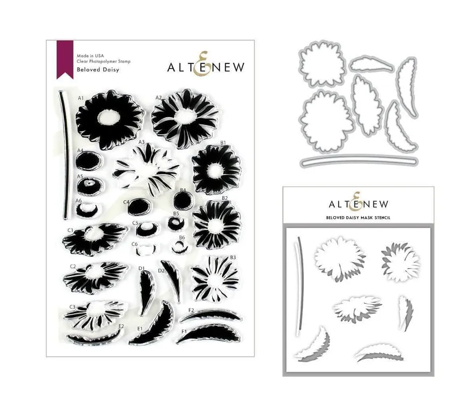 altenew-beloved-daisy-stempel-stanzen-schablonen-bundle-margerite image 1