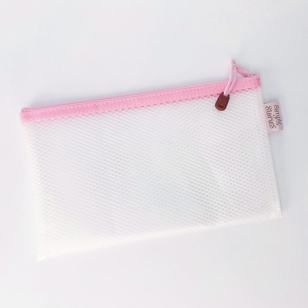 simple-stories-craft-storage-pouch-pink-klein-10x6 image 1
