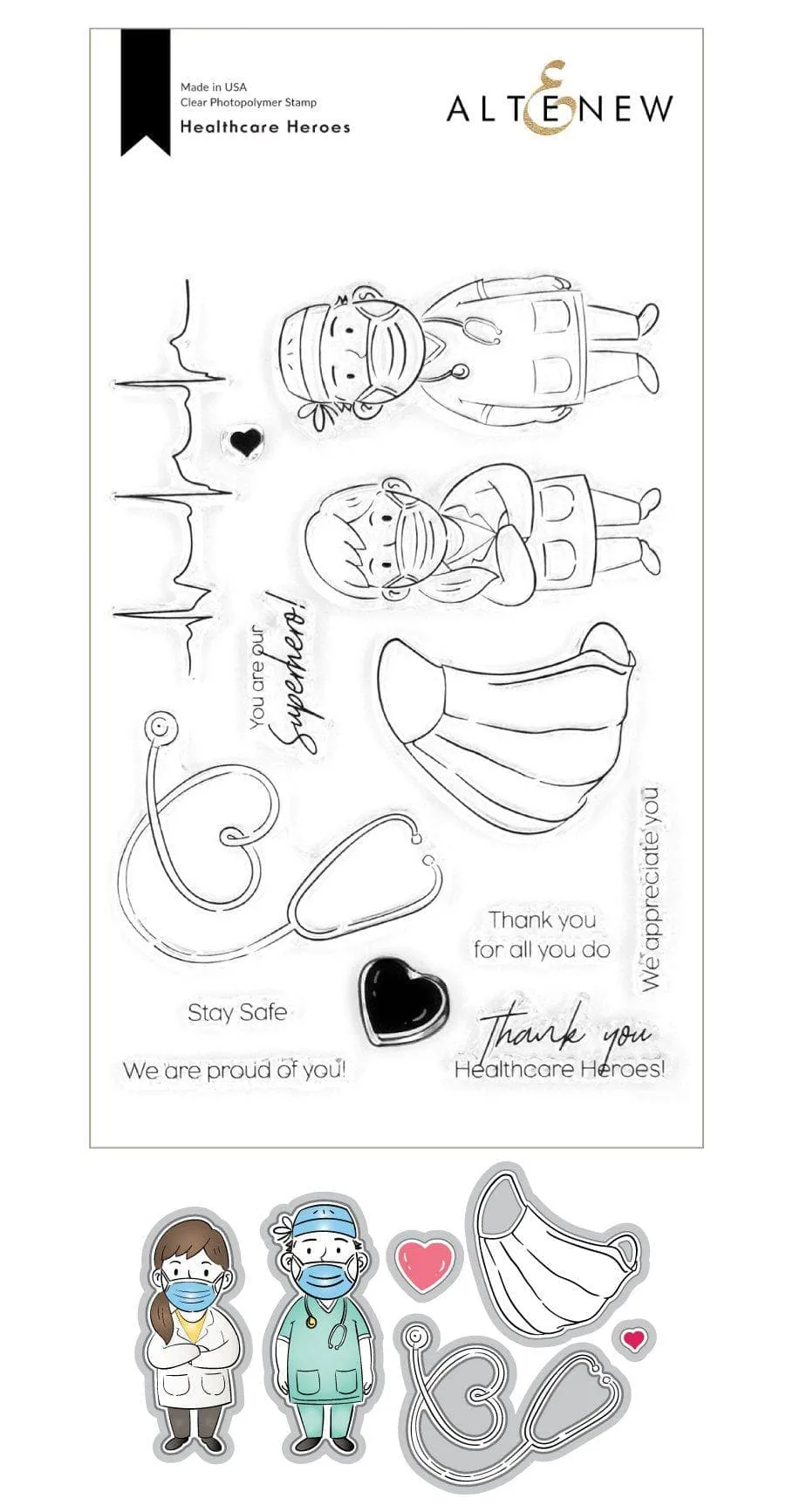 altenew-healthcare-heroes-stempel-stanzen-bundle-dankeset image 1