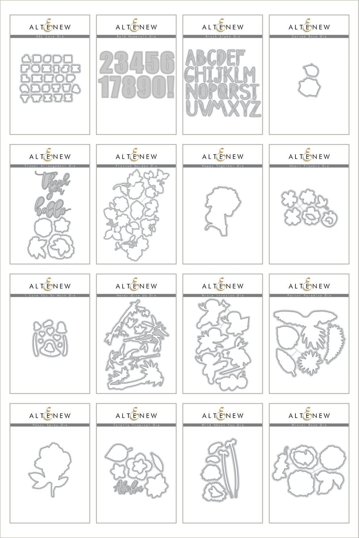 altenew-unique-and-lovely-die-bundle-stanzen-16-sets-blumen image 1