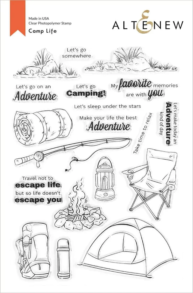 altenew-camp-life-stempelset-camping-6x8-zoll-19-teilig image 1