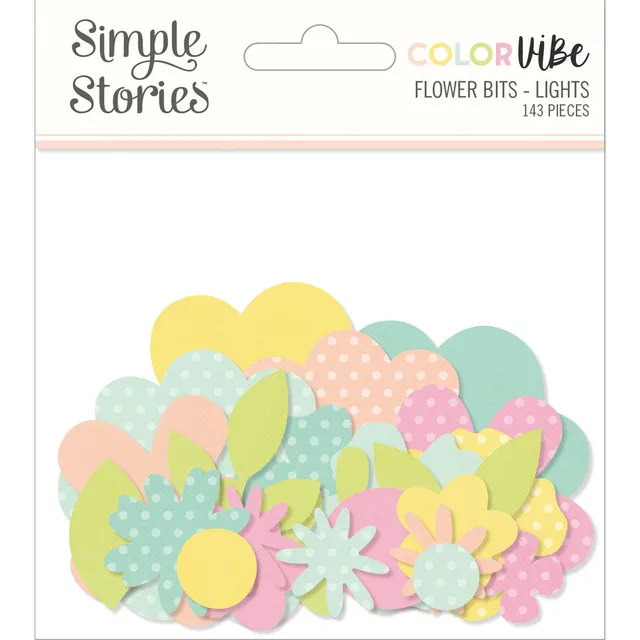 simple-stories-color-vibe-flower-bits-lights-143-teile-blumen image 1