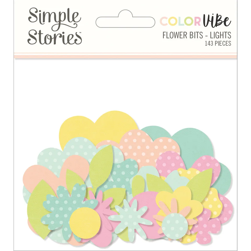 simple-stories-color-vibe-flower-bits-lights-143-teile-blumen image 1