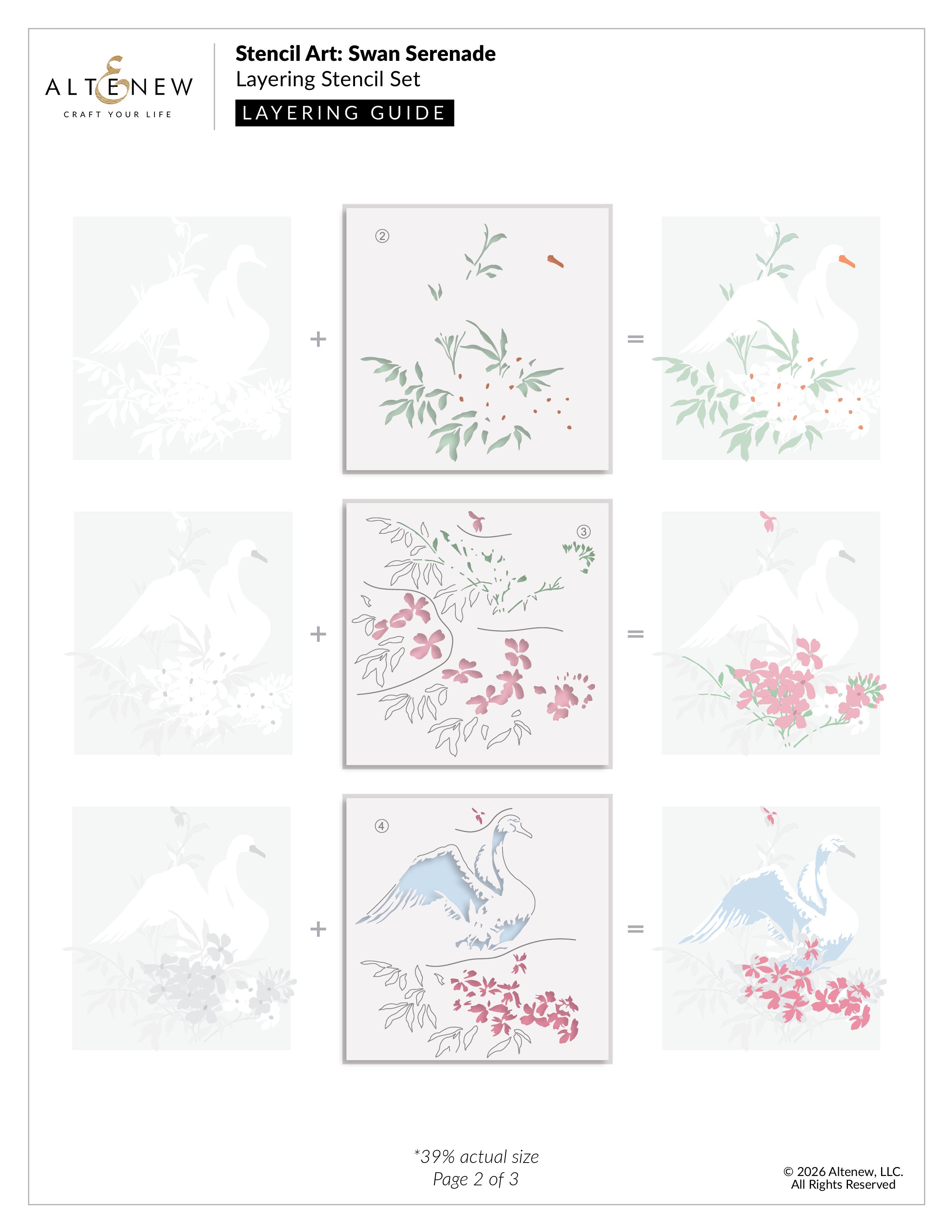 altenew-stencil-art-swan-serenade-schablonen-set-6in1-floral image 4