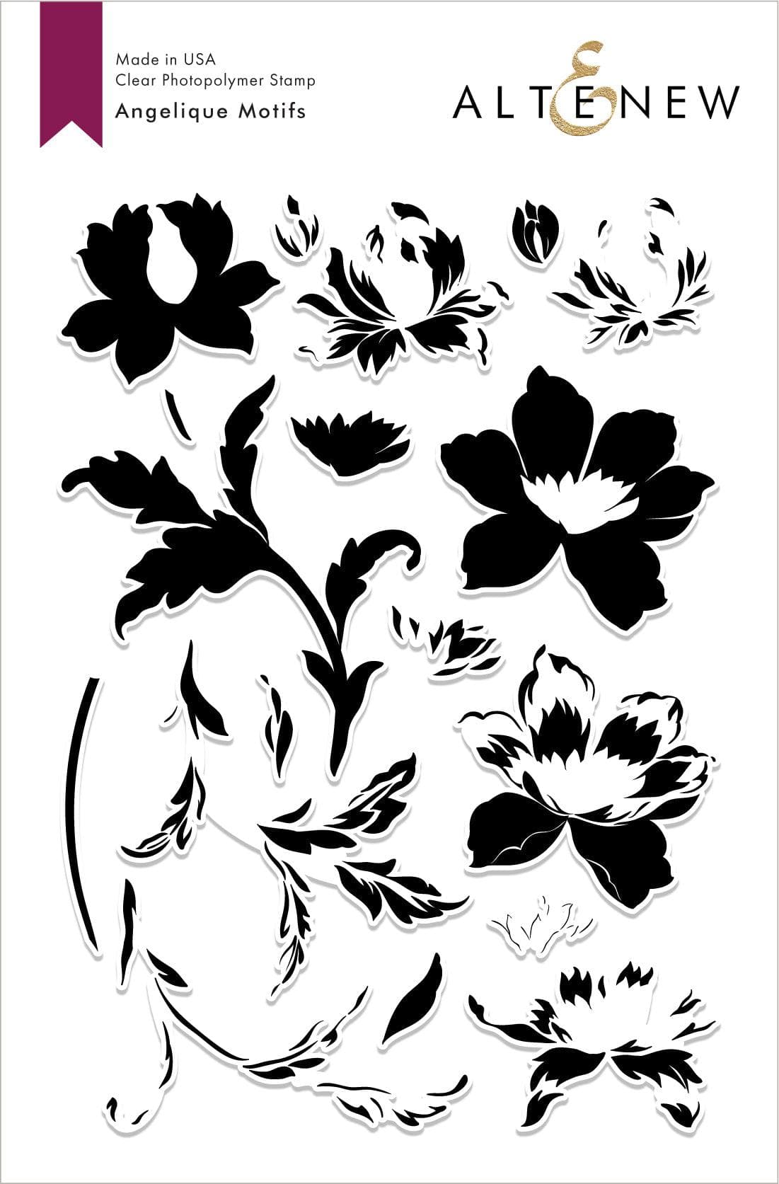 altenew-angelique-motifs-stempelset-clear-floral-6x8 image 1
