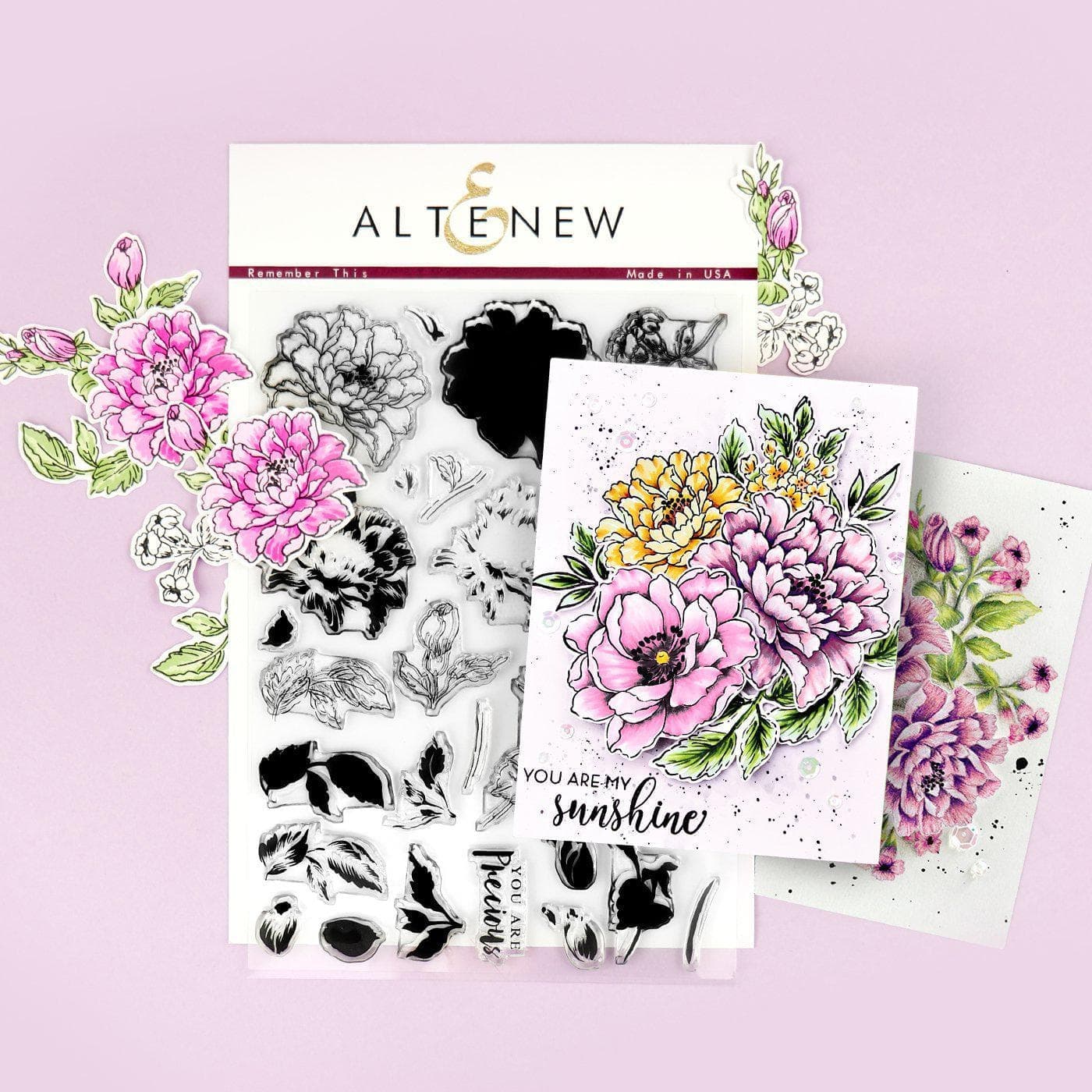 altenew-remember-this-stempelset-blumen-clear-6x8 image 4