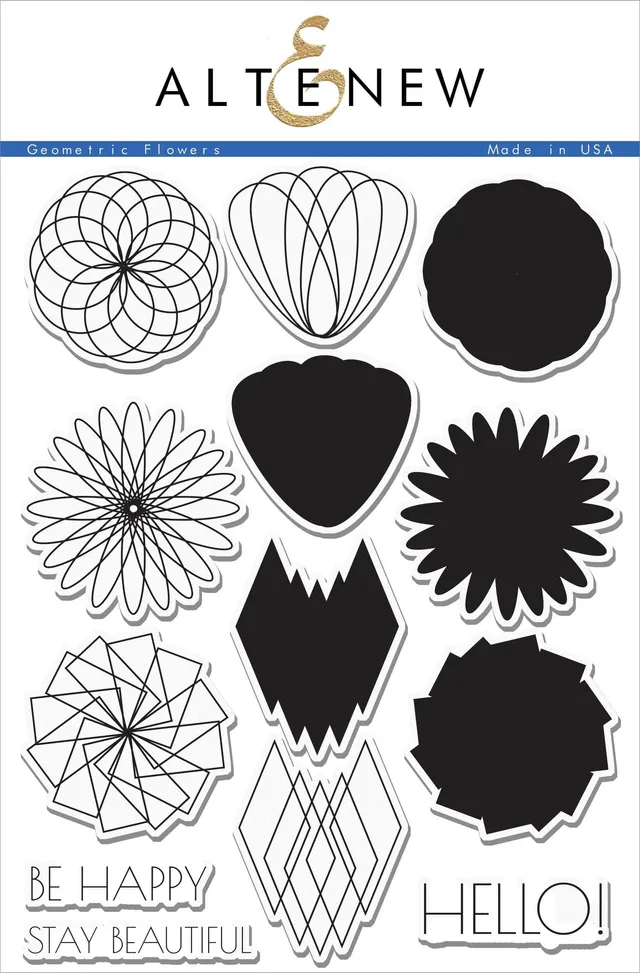 altenew-geometric-flowers-stamp-set-clear-stamps-6x8 image 1